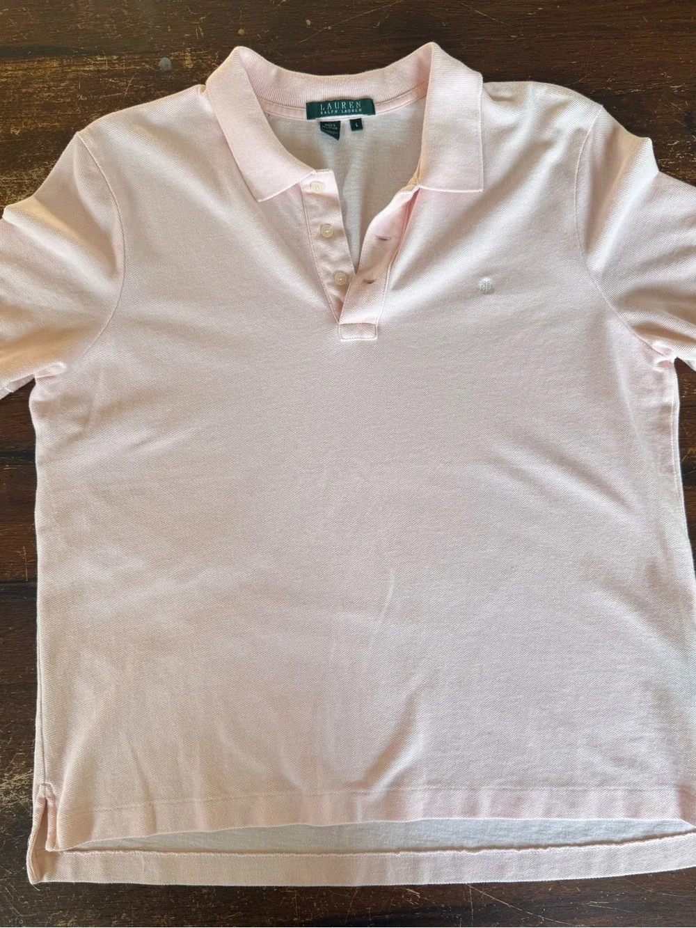 Ralph Lauren Light Pink Polo Shirt - Short Sleeve Cotton